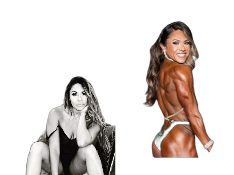 Coach Dee Single-35 PRO bodybuilder cutout (life trajectory headline) over an 'I am LOVEHER' backdrop